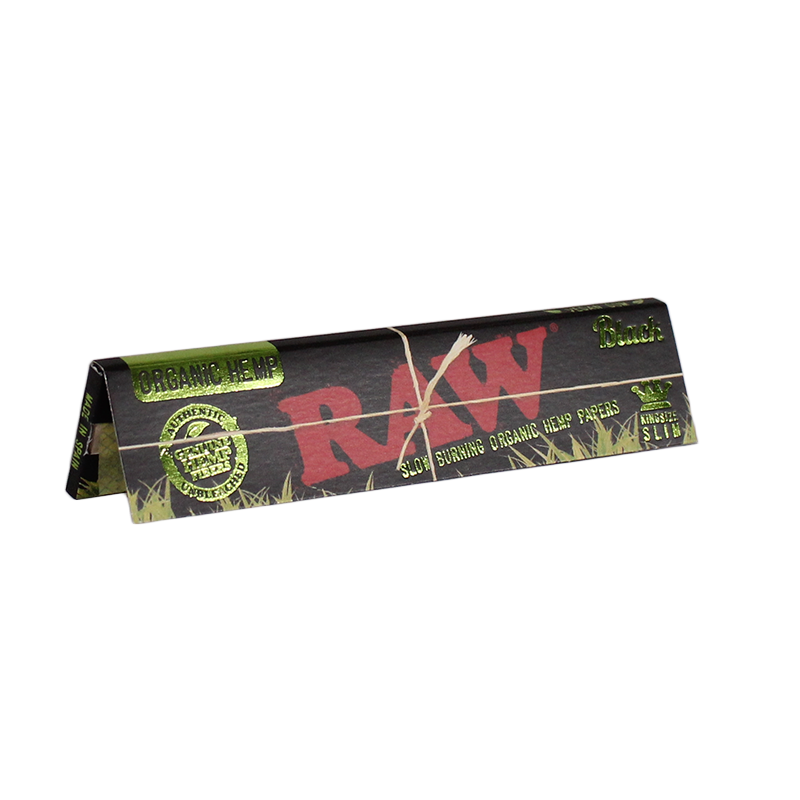 Classic Raw Organic Black Rolling Papers 1 1/4"